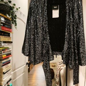 Zara Black Sequin Blazer